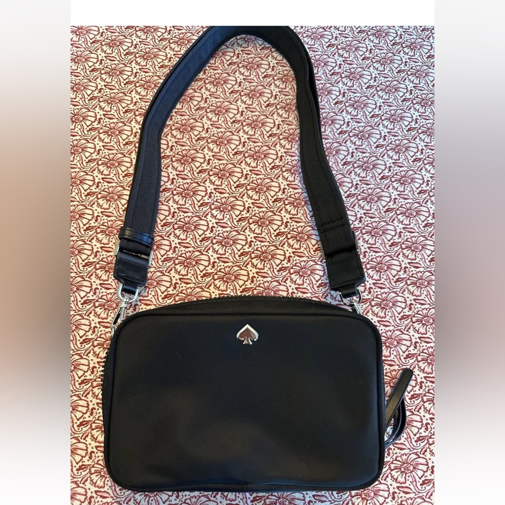 Kate Spade NY Nylon Small Camera Crossbody Bag Jae black EUC